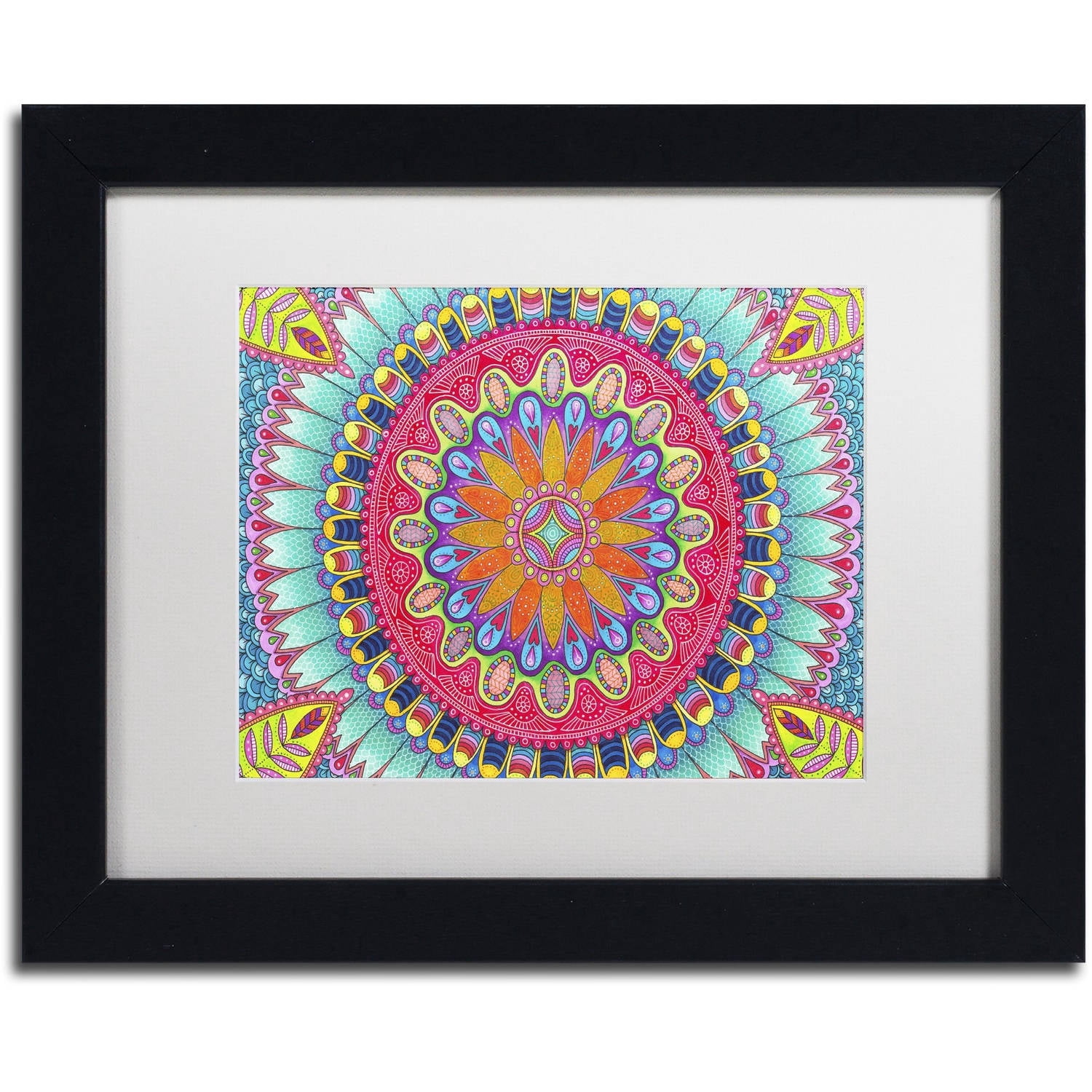 Trademark Fine Art "Summer Fun" Canvas Art by Hello Angel, White Matte, Black Frame
