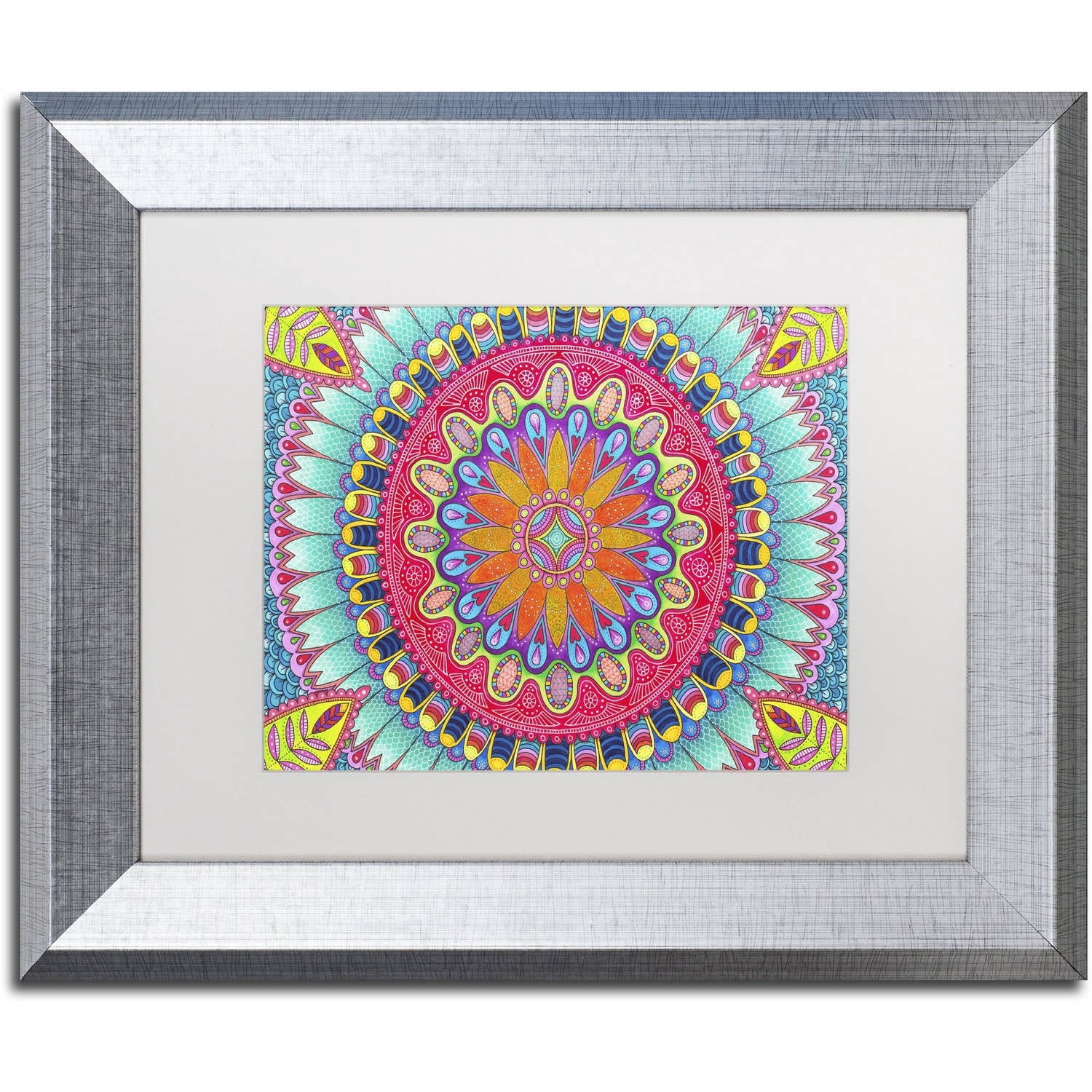 Trademark Fine Art "Summer Fun" Canvas Art by Hello Angel, White Matte, Silver Frame