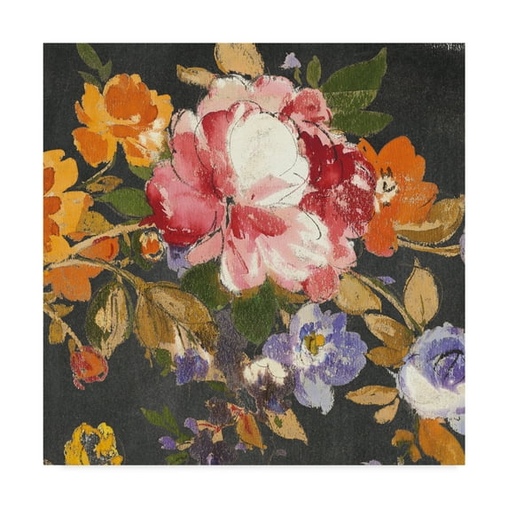 Trademark Fine Art 'Summer Garden III Black' Canvas Art by Wild Apple Portfolio