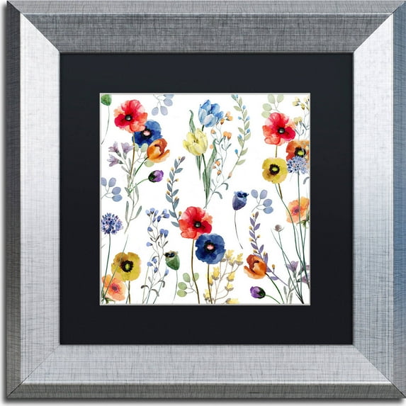 Trademark Fine Art "Summer Linen" Canvas Art by Color Bakery, Black Matte, Silver Frame