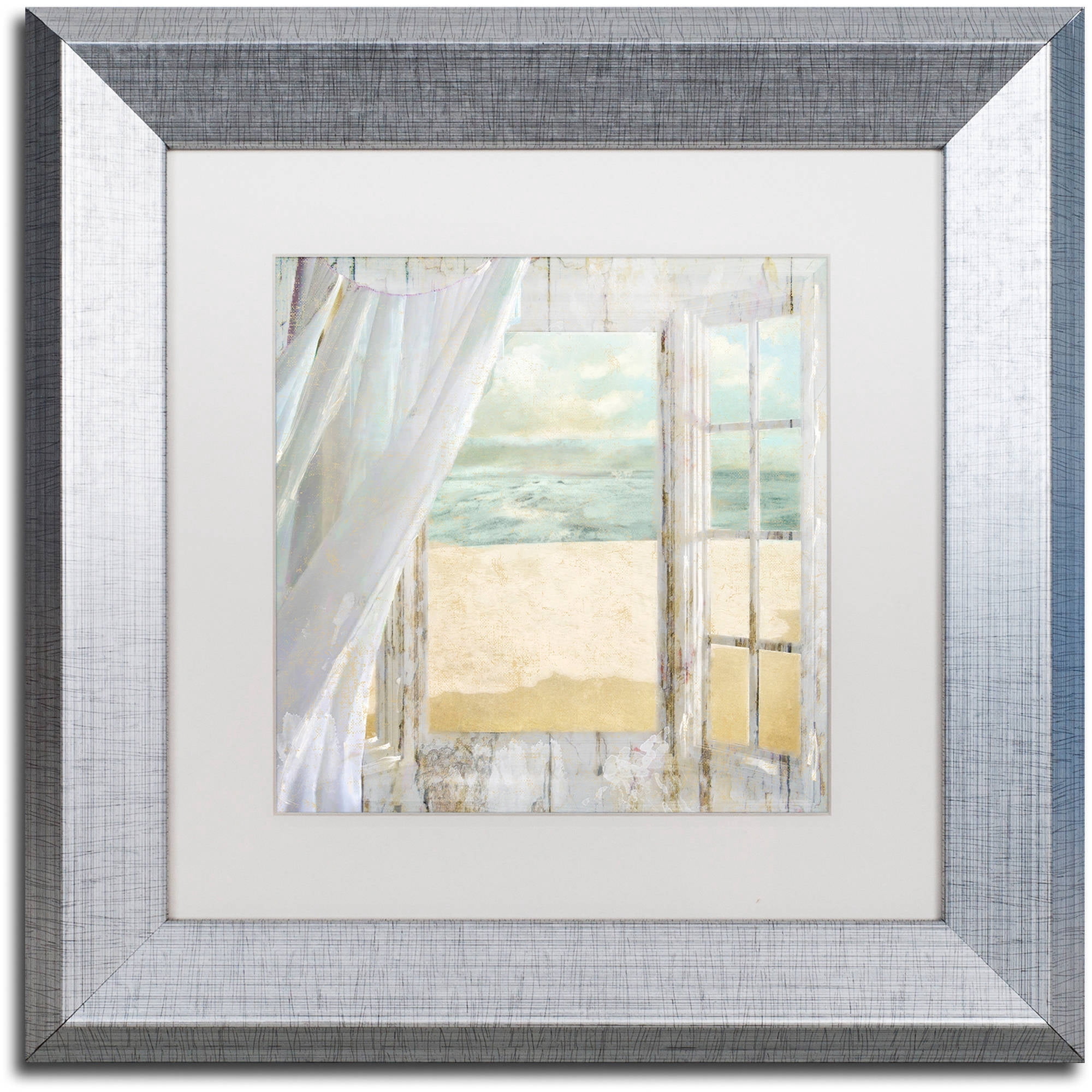 Trademark Fine Art "Summer Me I" Canvas Art by Color Bakery White Matte, Silver Frame