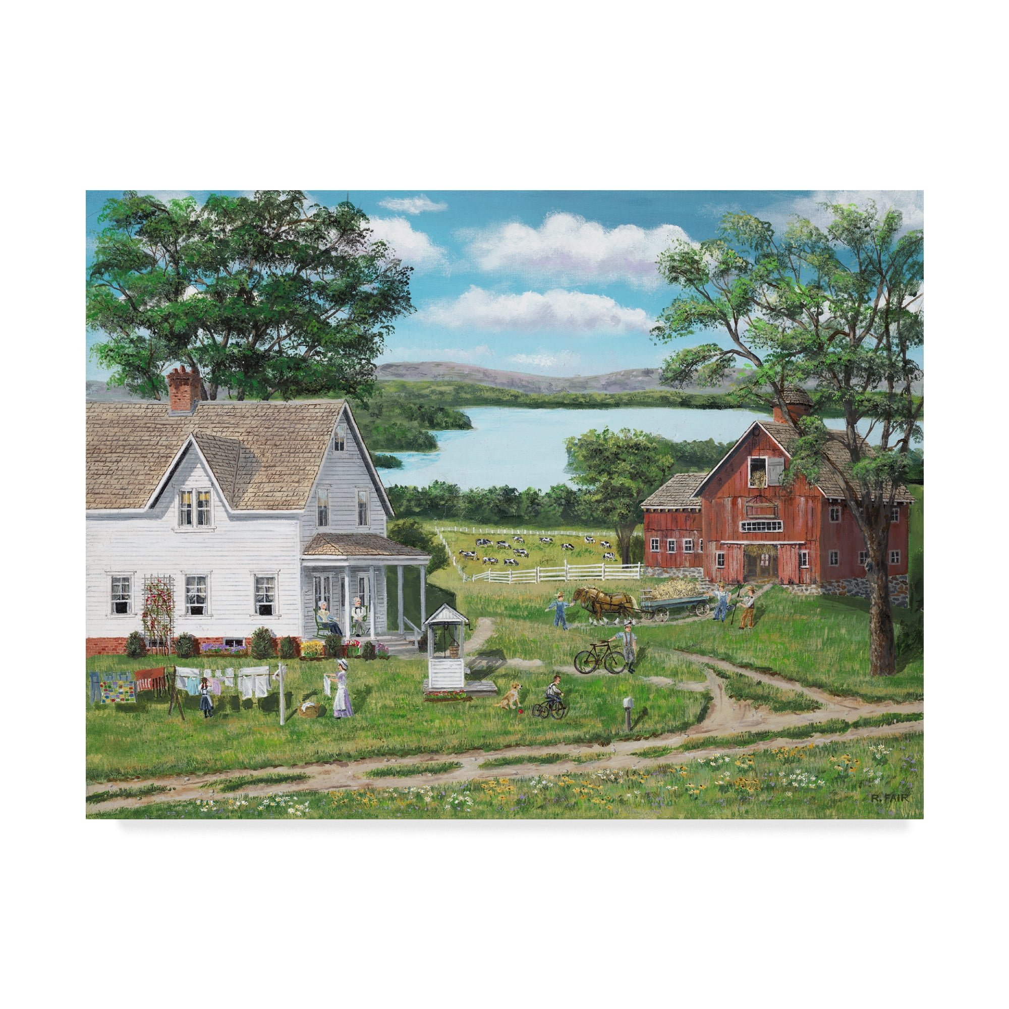 Trademark Fine Art 'Summer Memories Barn' Canvas Art by Bob Fair