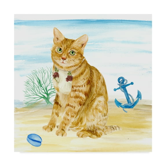 Trademark Fine Art 'Summer Purr Party IV' Canvas Art by Melissa Wang