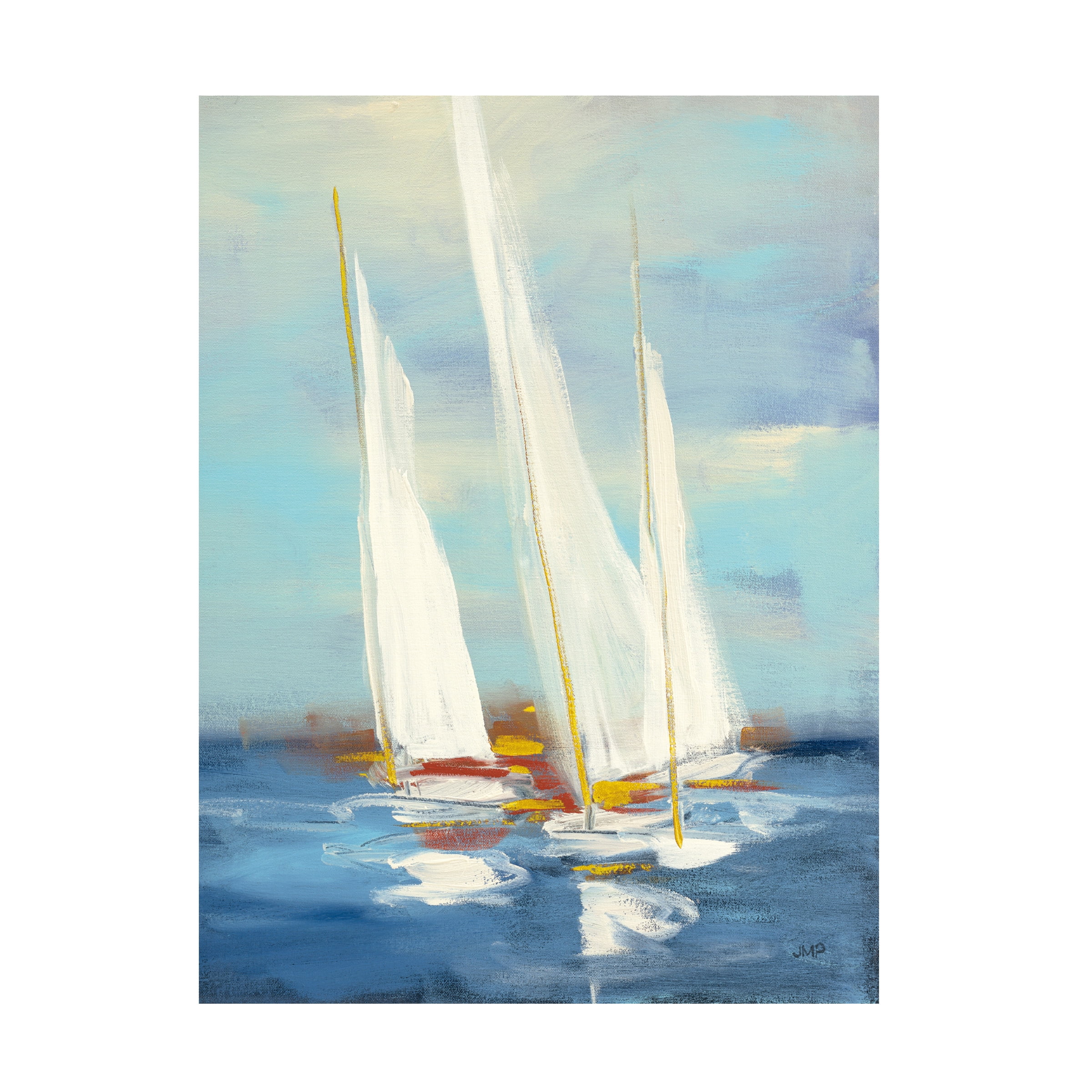 Trademark Fine Art 'Summer Regatta III Red Yellow' Canvas Art by Julia Purinton