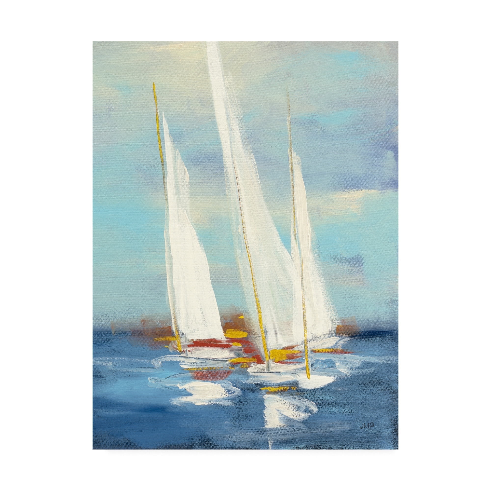 Trademark Fine Art 'Summer Regatta III Red Yellow' Canvas Art by Julia Purinton