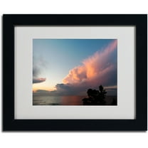 Trademark Fine Art "Summer Sunset Storm" by Kurt Shaffer, Black Frame