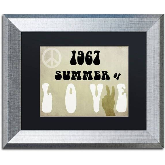 Trademark Fine Art "Summer of Love" Canvas Art by Color Bakery Black Matte, Silver Frame