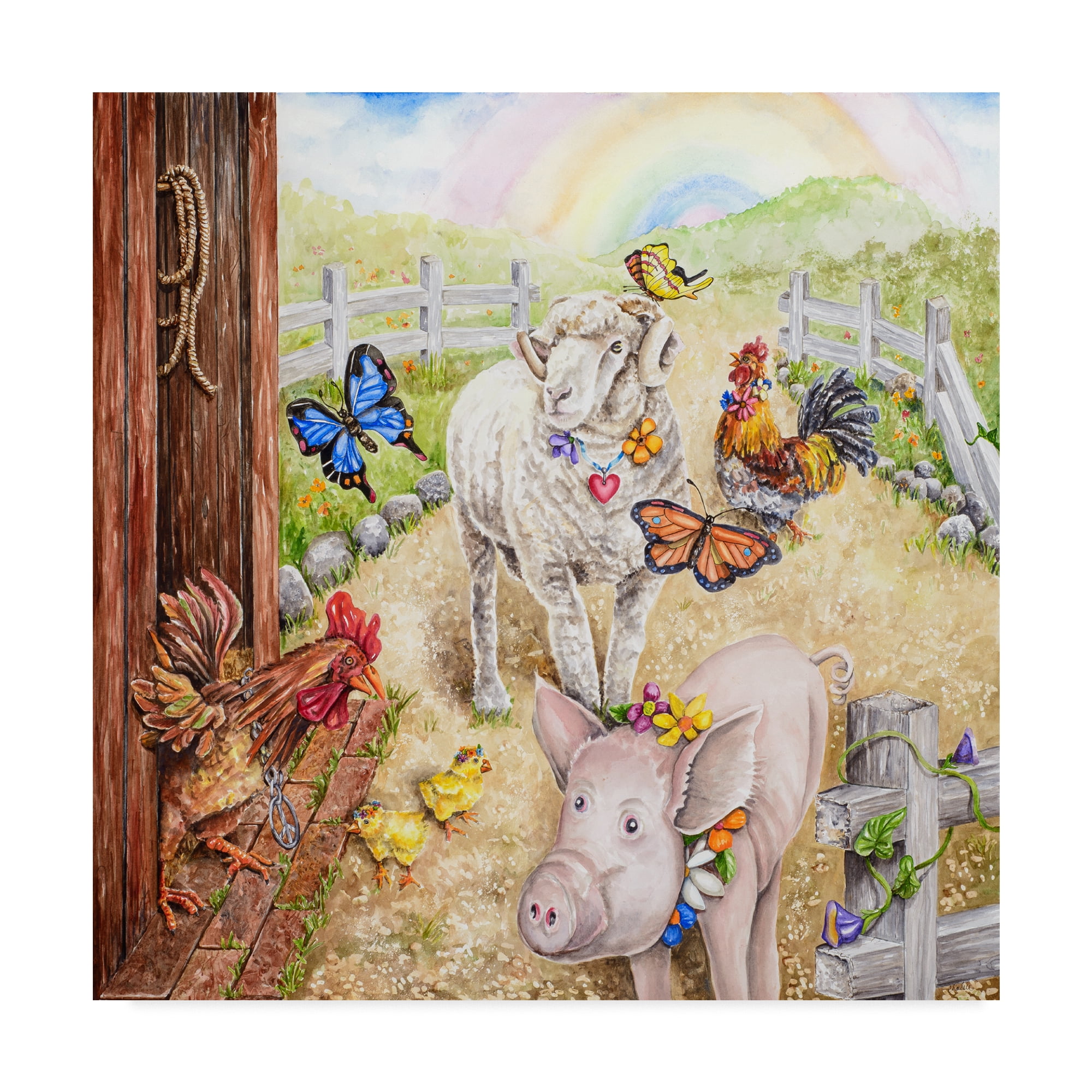 Trademark Fine Art 'Summer of Love Farm' Canvas Art by Charlsie Kelly