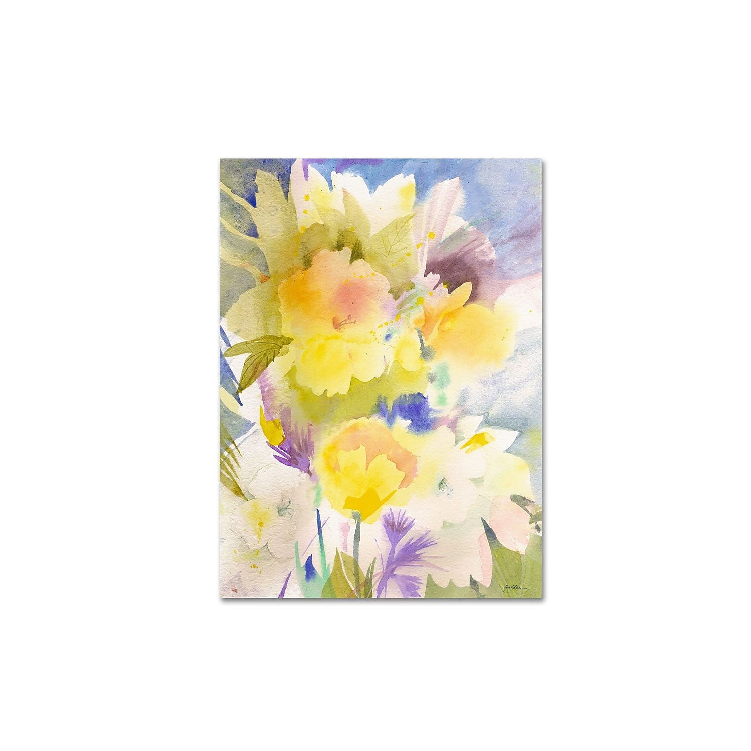 Trademark Fine Art "Summer's Yellows" Canvas Wall Art by Sheila Golden