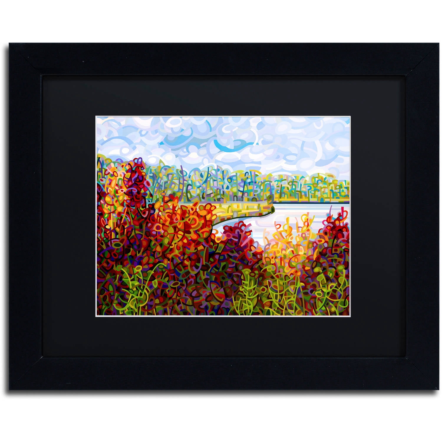 Trademark Fine Art "Summers End" Canvas Art by Mandy Budan, Black Matte, Black Frame