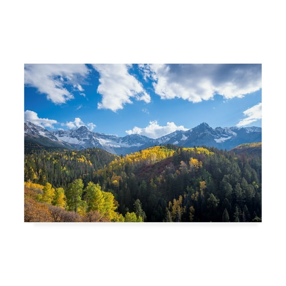 Trademark Fine Art 'Sun And Mountains' Canvas Art by Dan Ballard