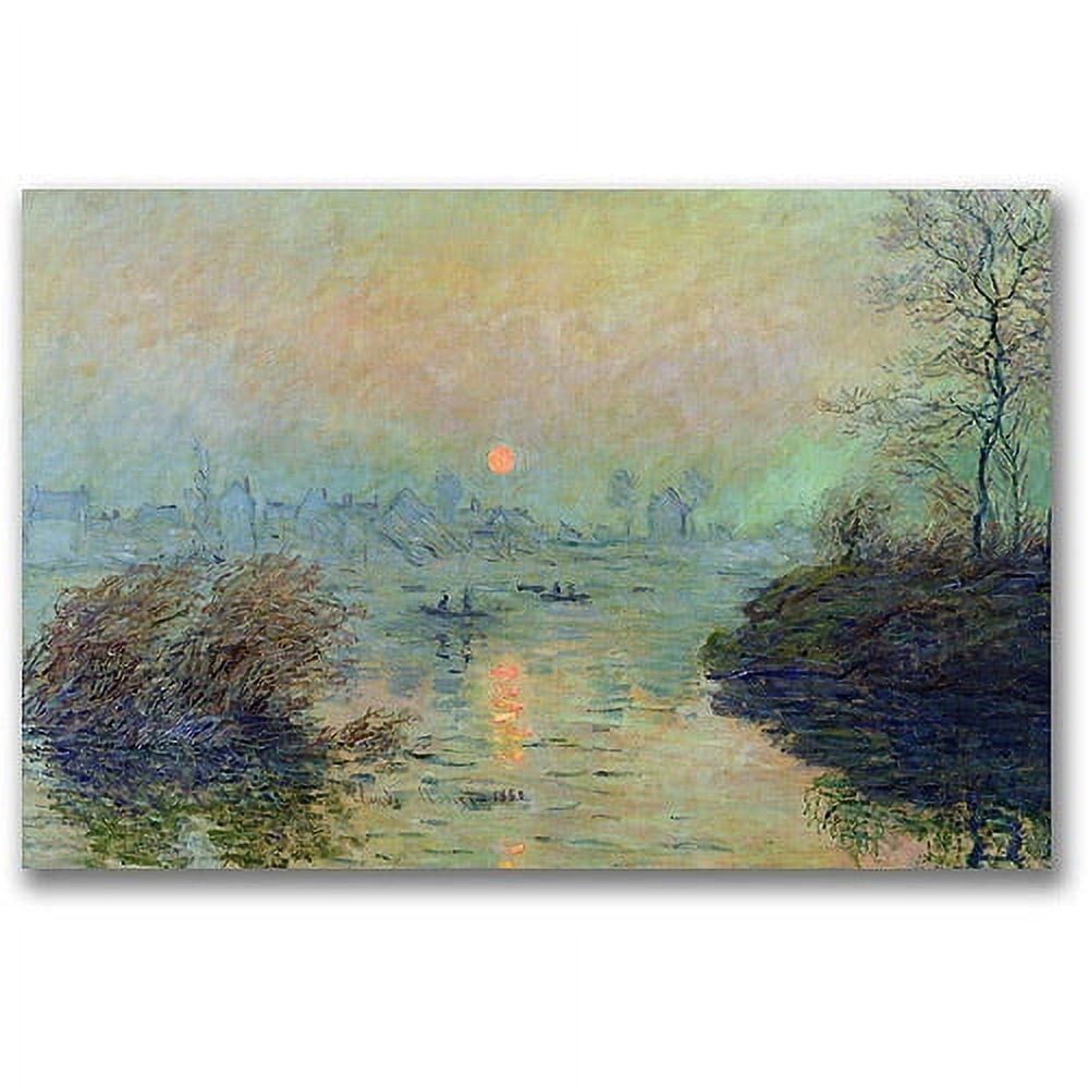 Trademark Fine Art "Sun Setting Over The Seine" Canvas Wall Art by Claude Monet
