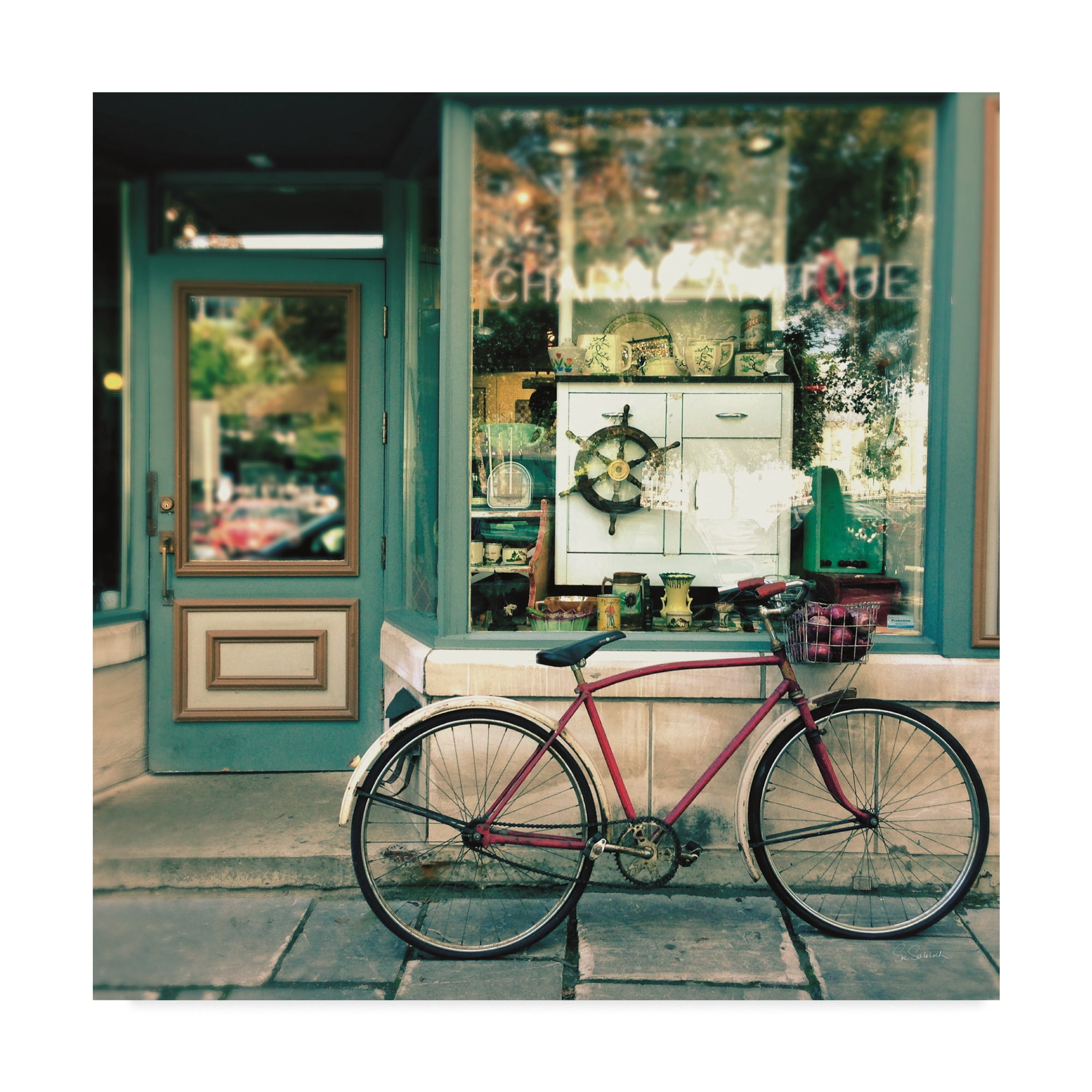 Trademark Fine Art 'Sunday Morning Bike' Canvas Art by Sue Schlabach