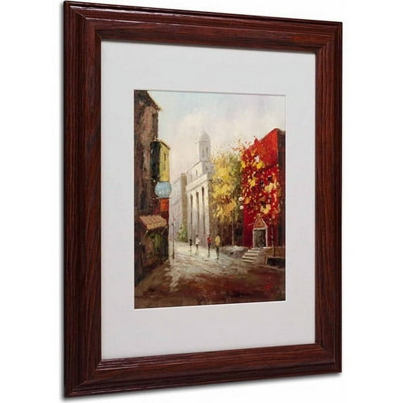 Trademark Fine Art "Sunday Morning in Bari Italy" Canvas Art by Rio, Wood Frame