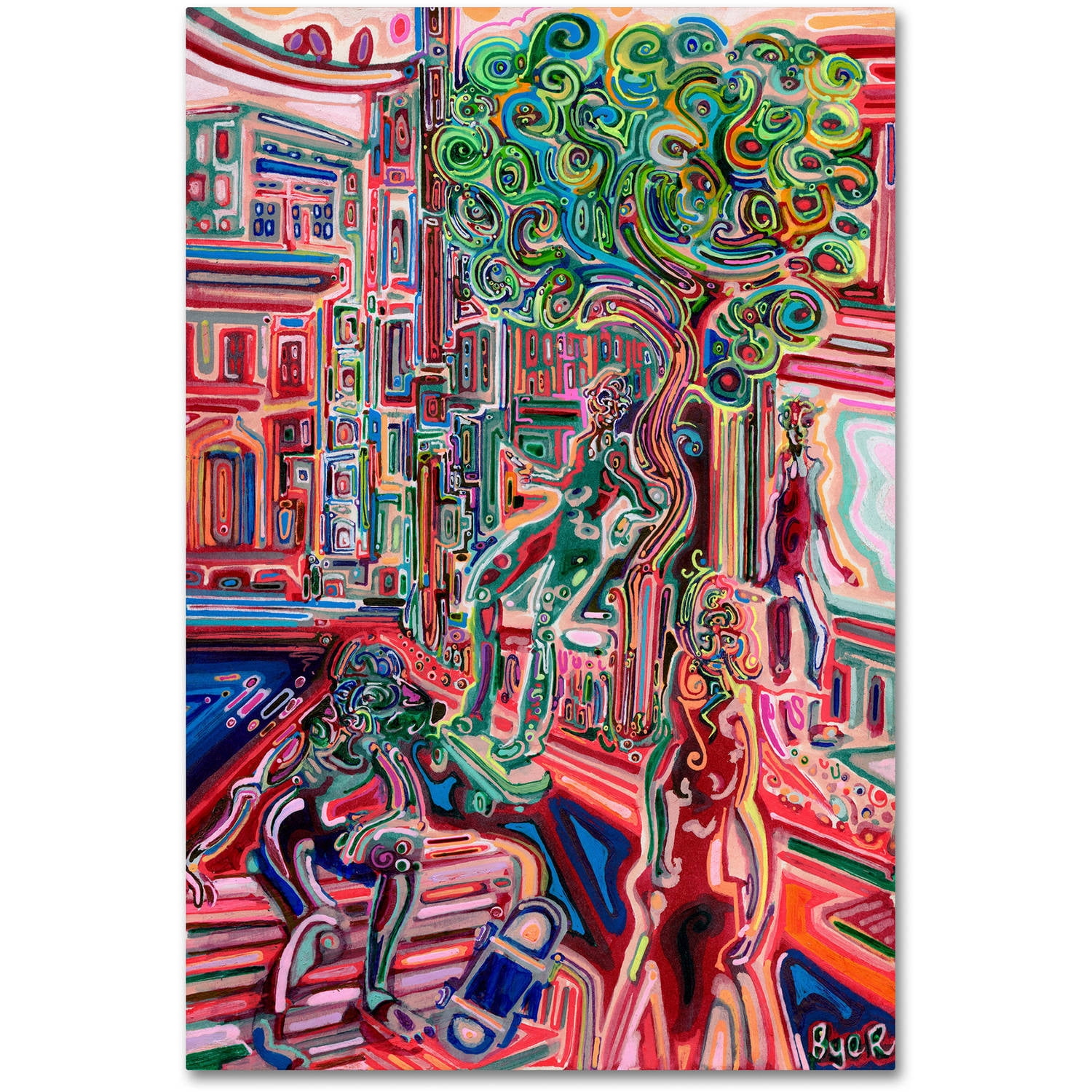 Trademark Fine Art "Sunday Skate" Canvas Art by Josh Byer