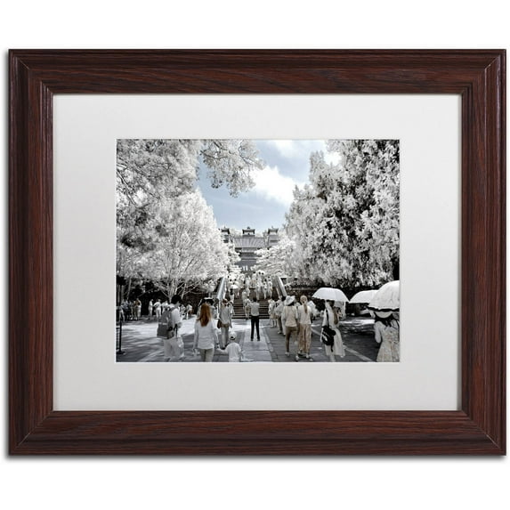 Trademark Fine Art "Sunday Temple" Canvas Art by Philippe Hugonnard, White Matte, Wood Frame
