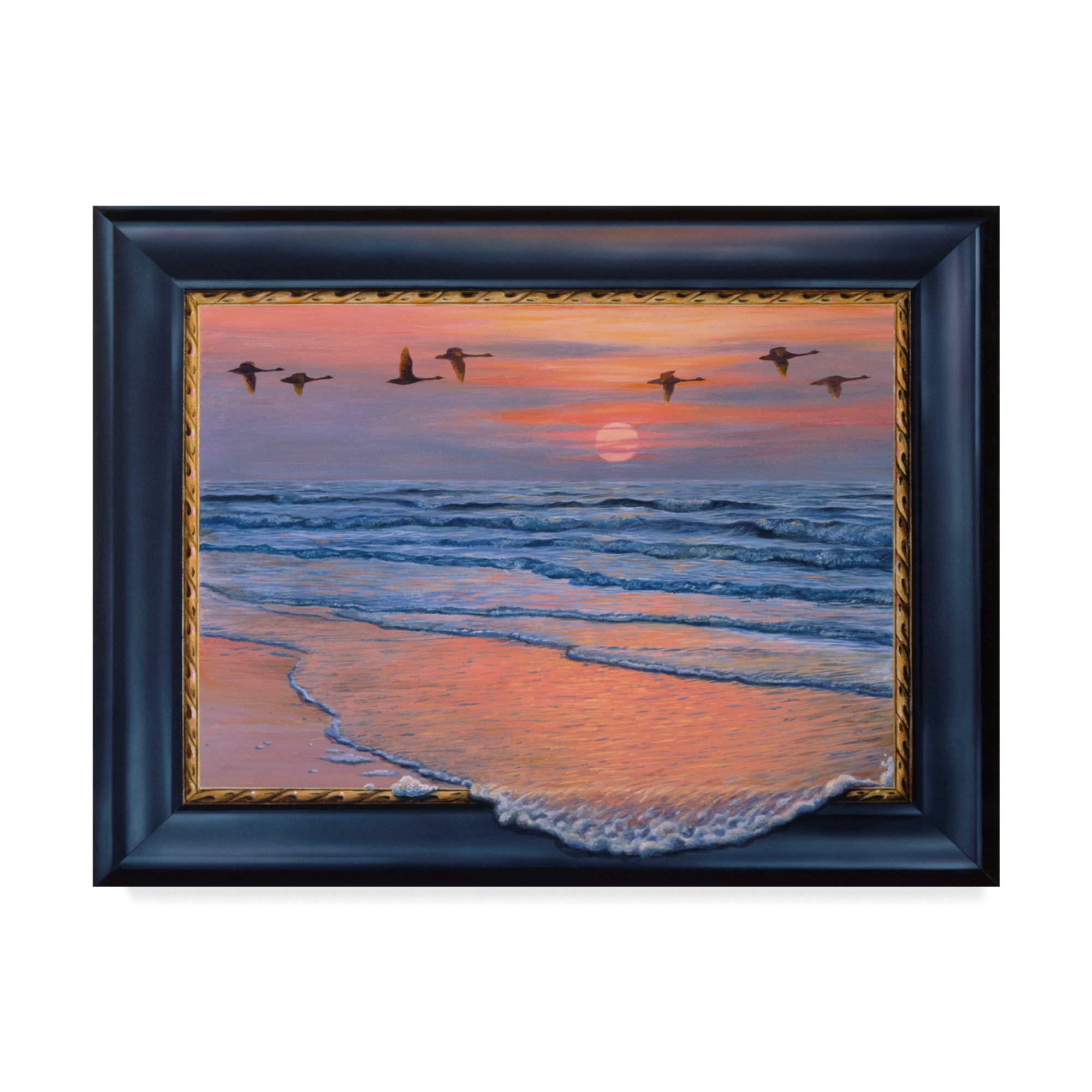 Trademark Fine Art 'Sundown With Swans' Canvas Art by Harro Maass