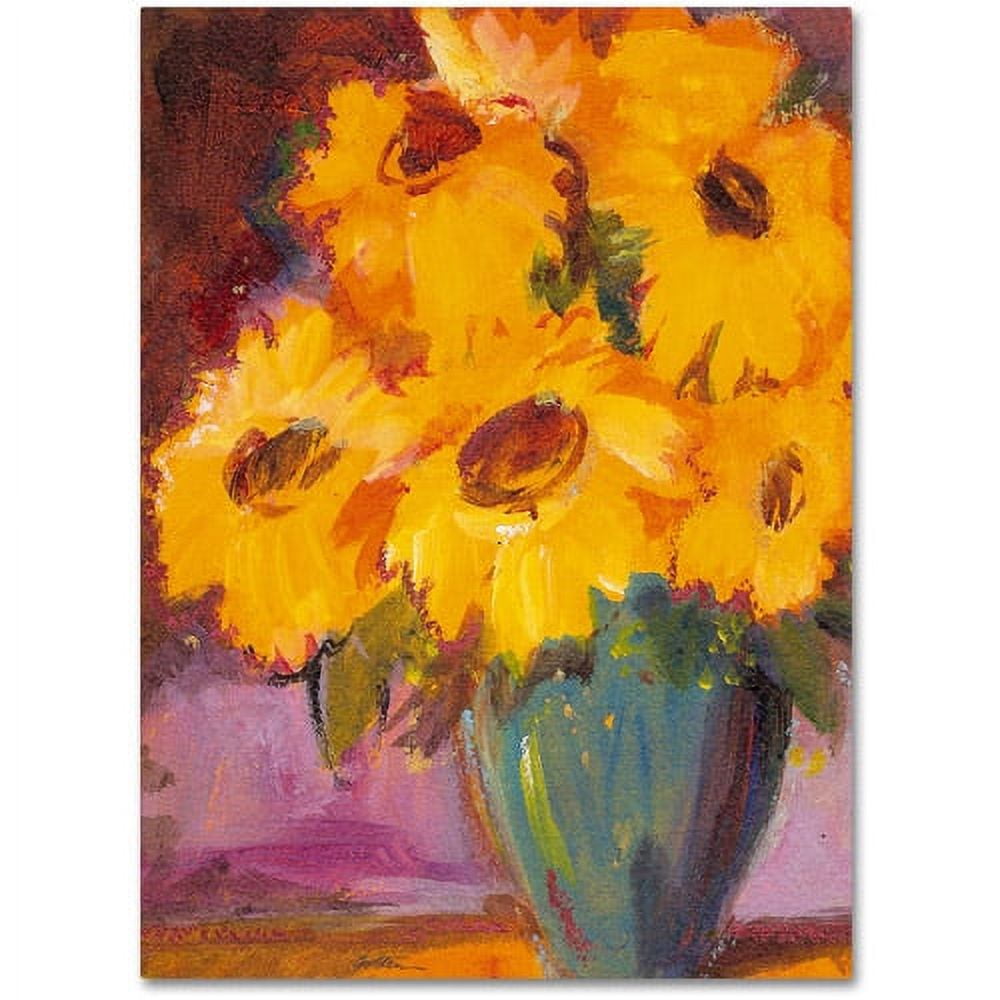 Trademark Fine Art "Sunflower #5" Canvas Wall Art by Sheila Golden