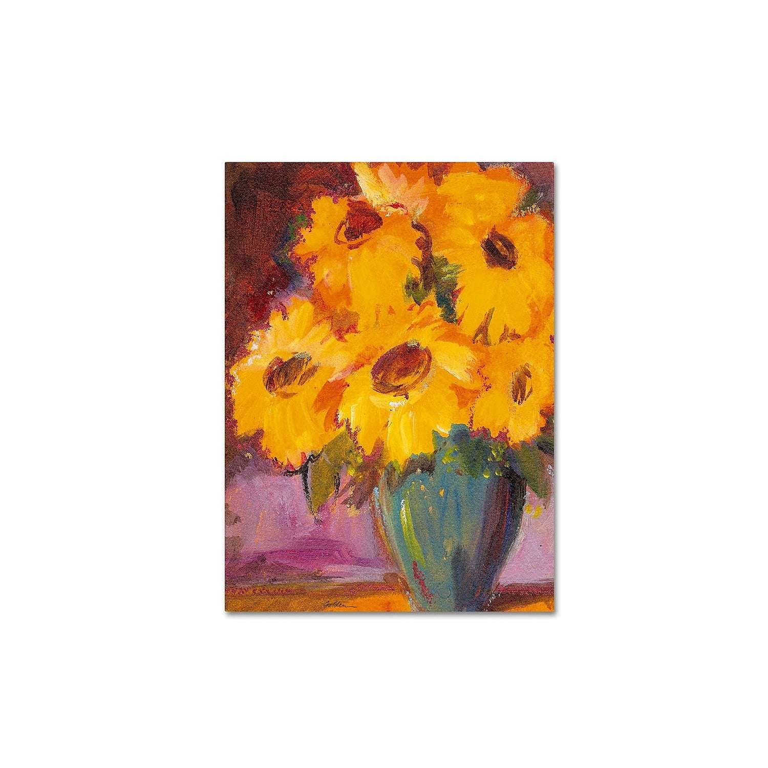 Trademark Fine Art "Sunflower #5" Canvas Wall Art by Sheila Golden