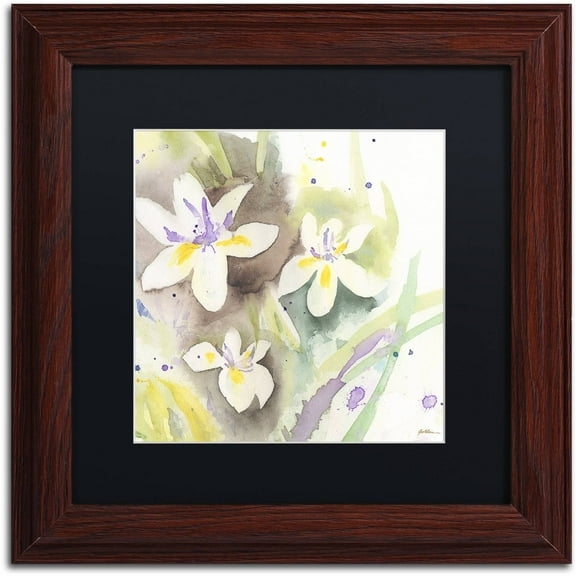 Trademark Fine Art "Sunflower Blossom Bouquet" Canvas Art by Sheila Golden Black Matte, Wood Frame