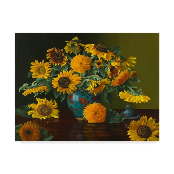 Trademark Fine Art 'Sunflower Dance With The Fishies' Canvas Art by Christopher Pierce