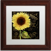Trademark Fine Art "Sunflower Salon I" Canvas Art by Color Bakery, White Matte, Wood Frame