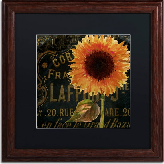 Trademark Fine Art "Sunflower Salon II" Canvas Art by Color Bakery, Black Matte, Wood Frame