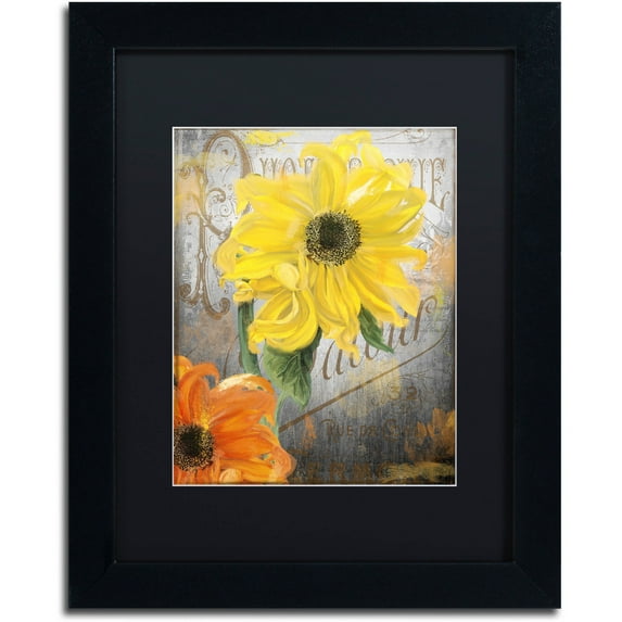 Trademark Fine Art "Sunflower Studio" Canvas Art by Color Bakery Black Matte, Black Frame