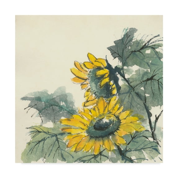Trademark Fine Art 'Sunflower Watercolor II' Canvas Art by Chris Paschke