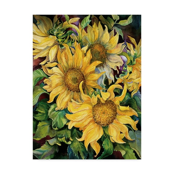 Trademark Fine Art 'Sunflowers' Canvas Art by Joanne Porter