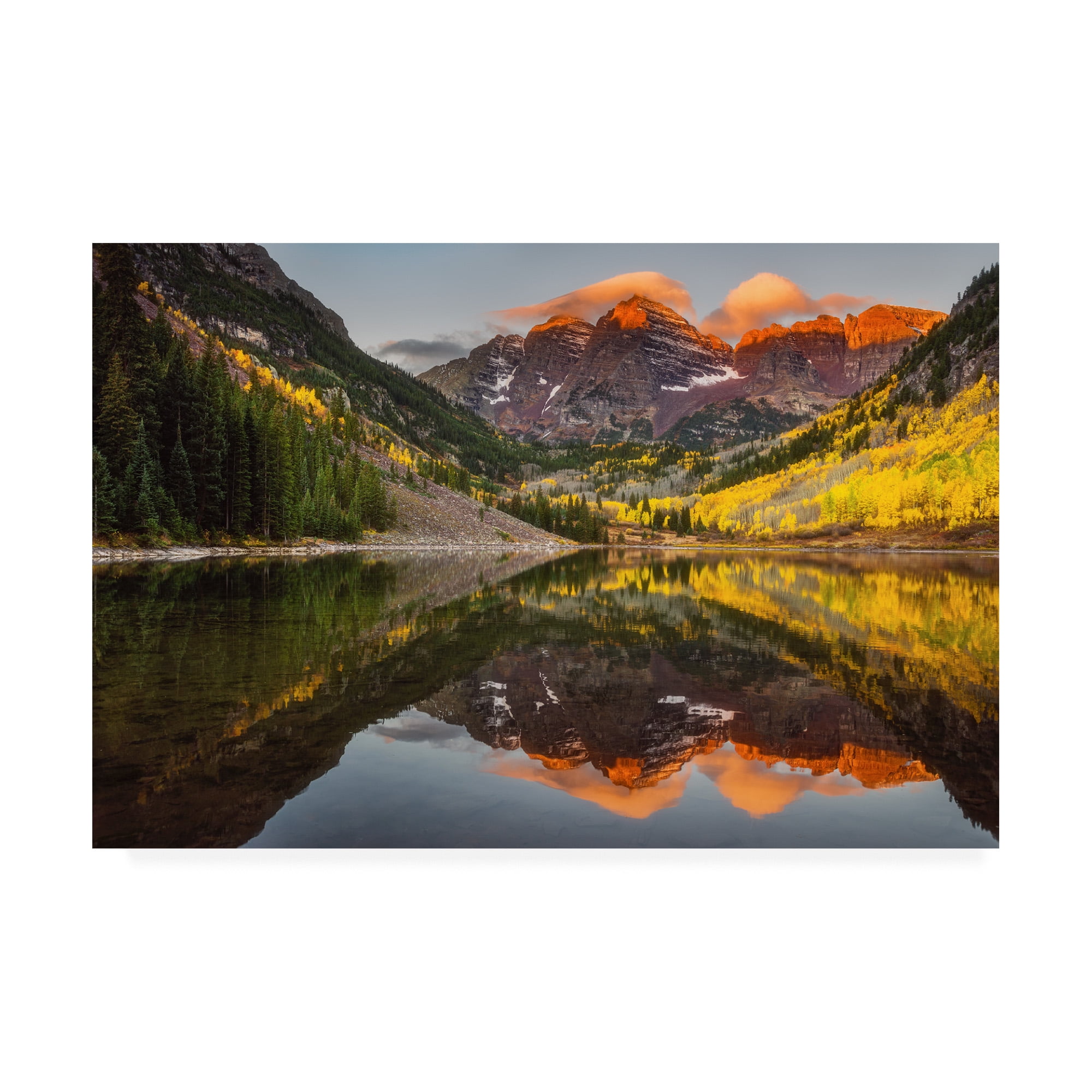 Trademark Fine Art 'Sunkissed Peaks Bright' Canvas Art by Darren White Photography