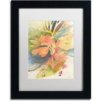 Trademark Fine Art "Sunlight Blossoming" Canvas Art by Sheila Golden White Matte, Black Frame