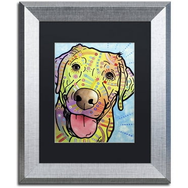 Trademark Fine Art "Sunny" Canvas Art by Dean Russo, Black Matte, Silver Frame