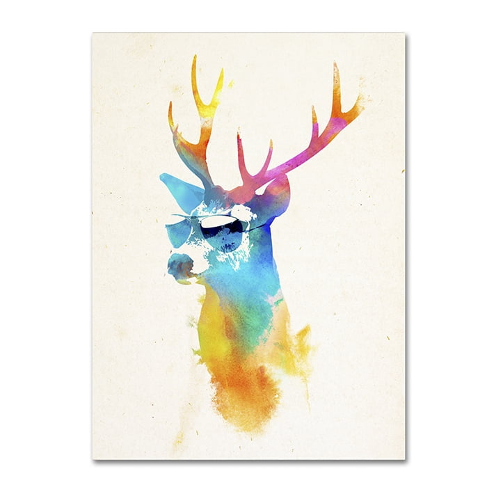 Robert Farkas 'Sunny Stag' 14 x 19 Canvas Art