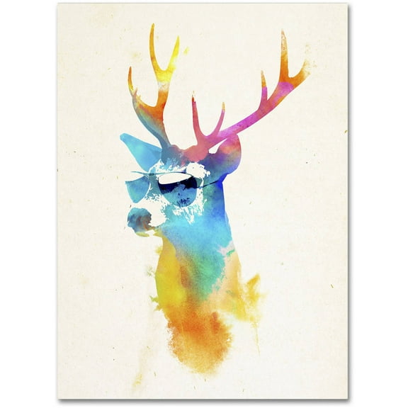 Trademark Fine Art 'Sunny Stag' Canvas Art by Robert Farkas
