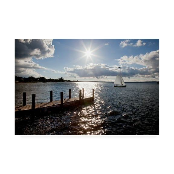 Trademark Fine Art 'Sunrise At Crooked Lake' Canvas Art by Monte Nagler