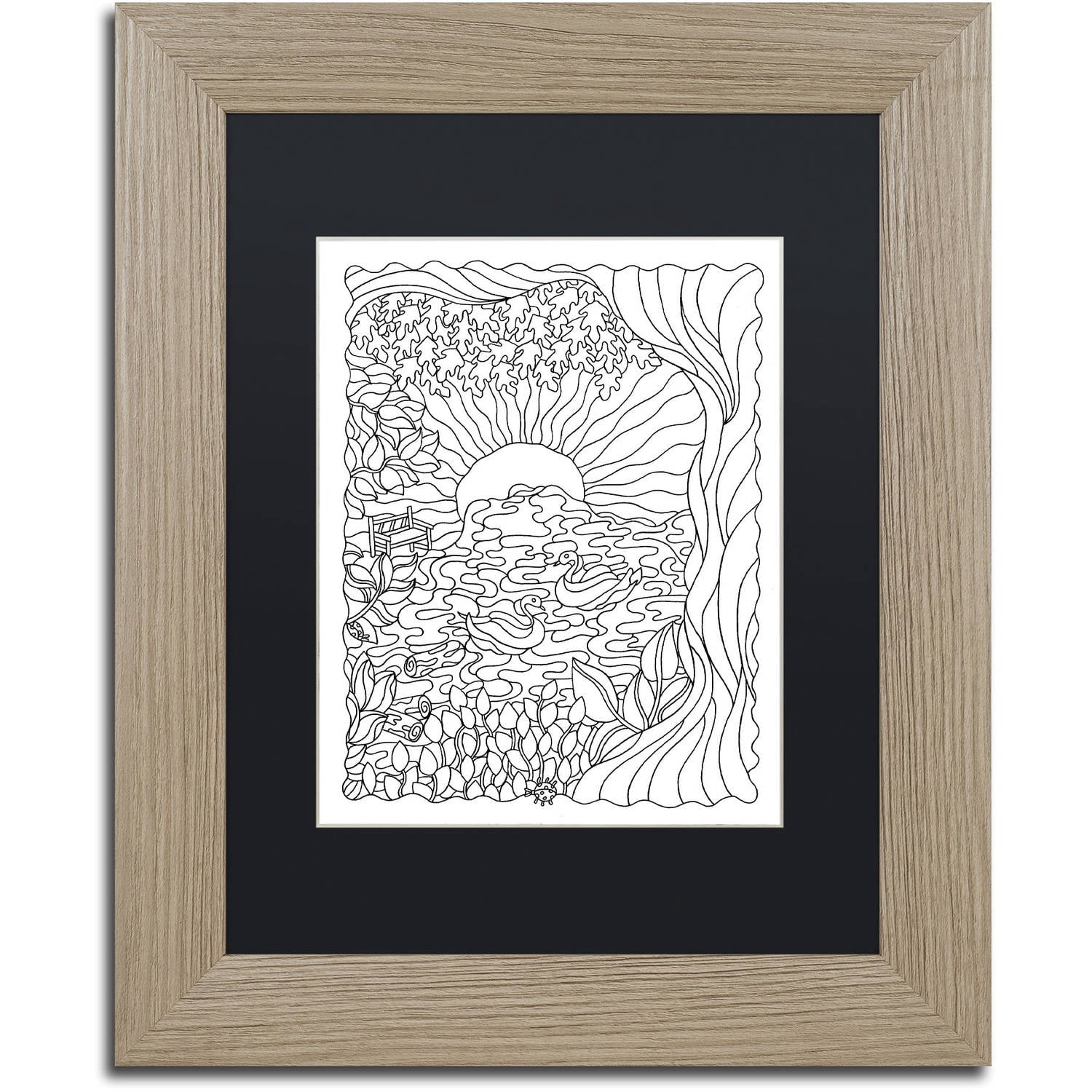 Trademark Fine Art "Sunrise" Canvas Art by Kathy G. Ahrens, Black Matte, Birch Frame
