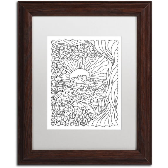 Trademark Fine Art "Sunrise" Canvas Art by Kathy G. Ahrens, White Matte, Wood Frame