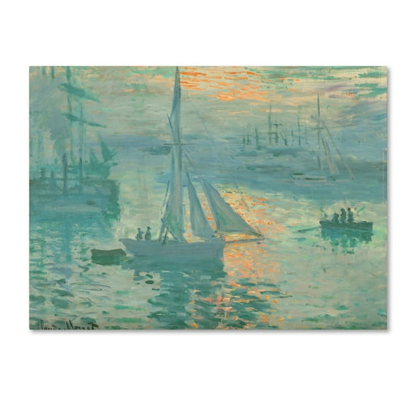 Trademark Fine Art 'Sunrise' Canvas Art by Monet