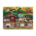 thumbnail image 1 of Trademark Fine Art 'Sunrise Colorful Country Quilt Village' Canvas Art by Cheryl Bartley, 1 of 3