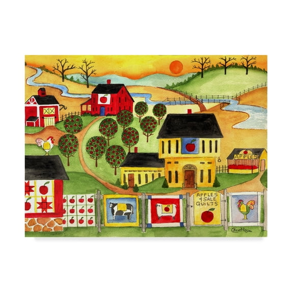 Trademark Fine Art 'Sunrise Farm Apple Quilts 4 Sale ' Canvas Art by Cheryl Bartley