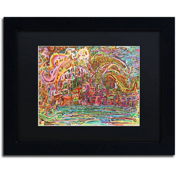 Trademark Fine Art "Sunrise In Osoyoos" Canvas Art by Josh Byer, Black Matte, Black Frame
