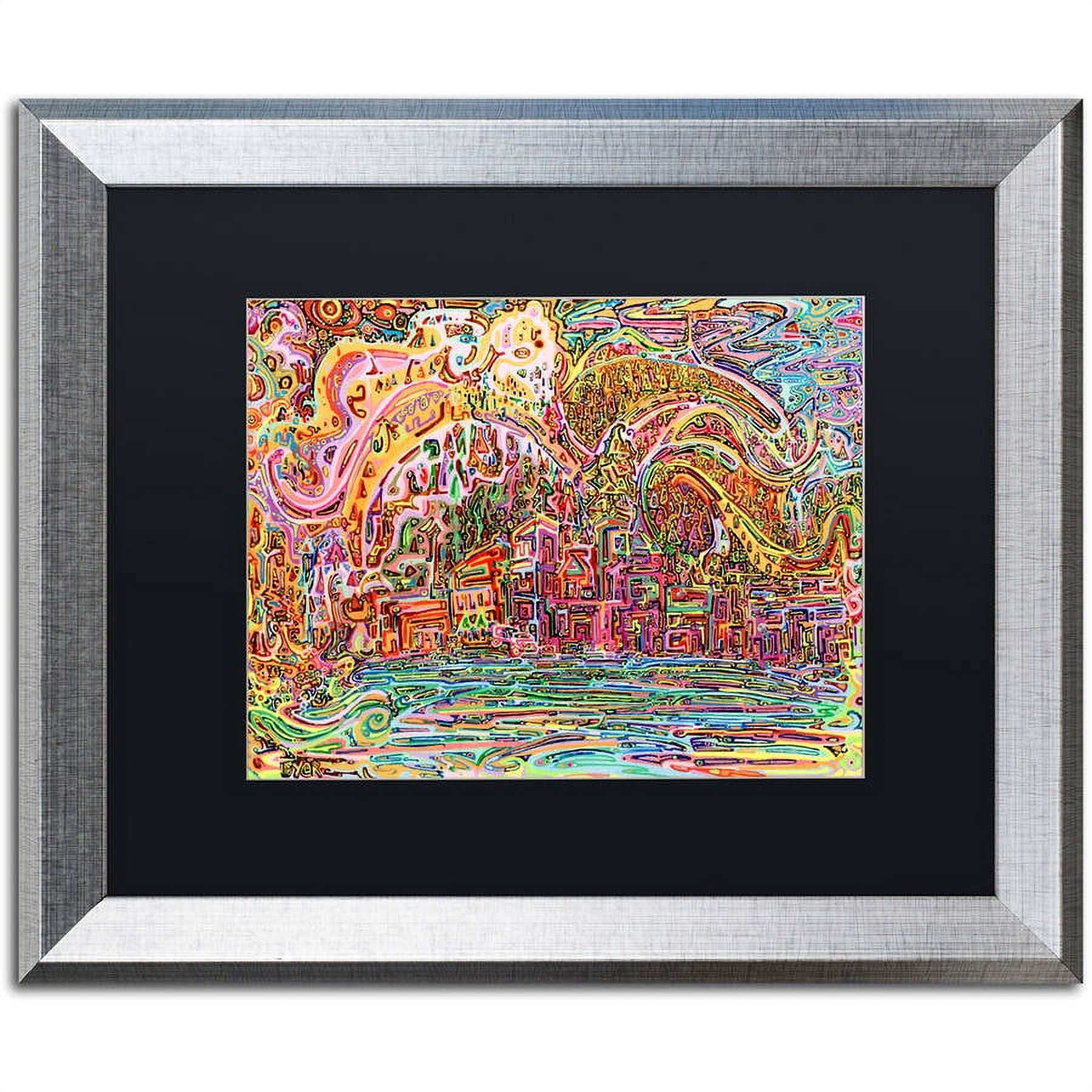 Trademark Fine Art "Sunrise In Osoyoos" Canvas Art by Josh Byer, Black Matte, Silver Frame