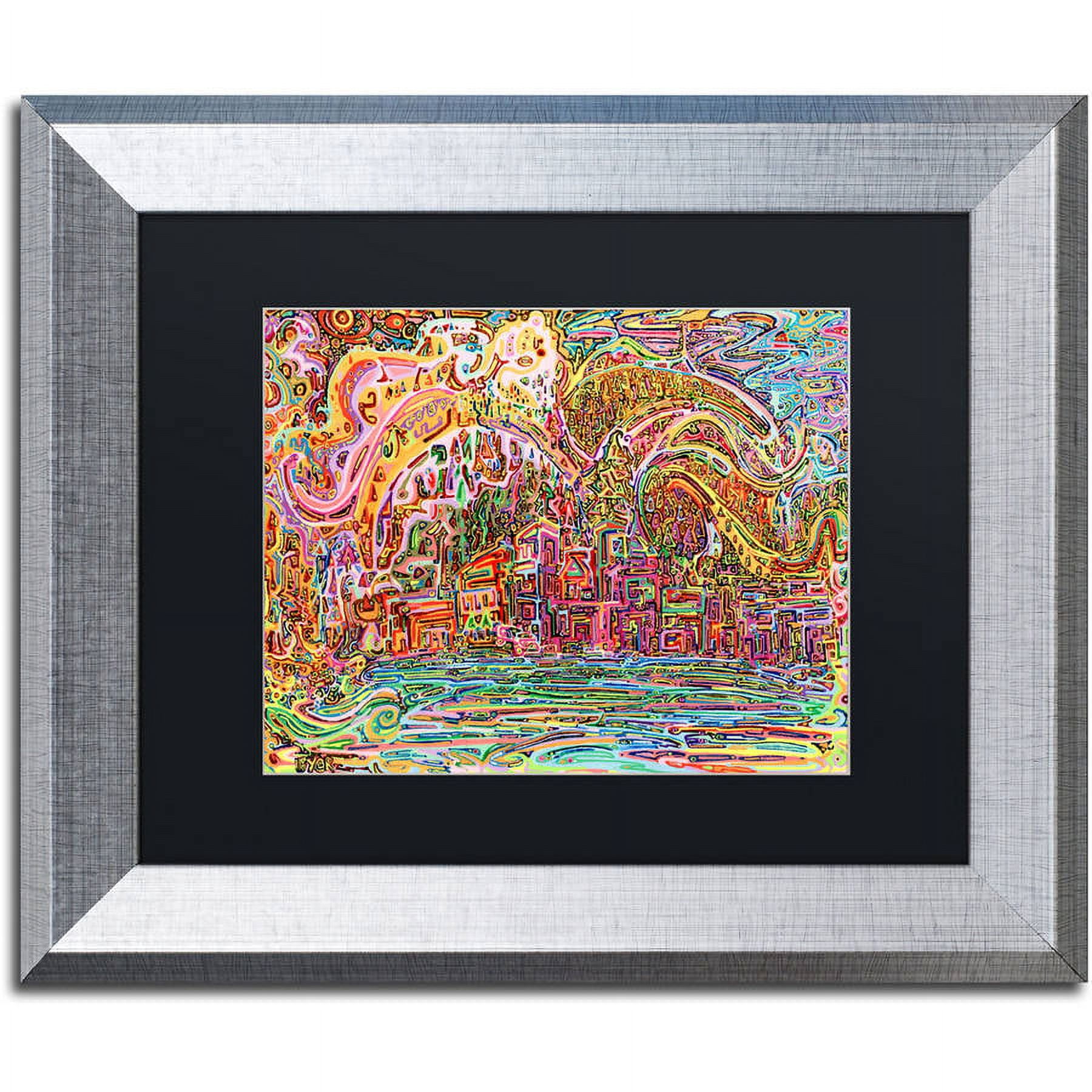 Trademark Fine Art "Sunrise In Osoyoos" Canvas Art by Josh Byer, Black Matte, Silver Frame