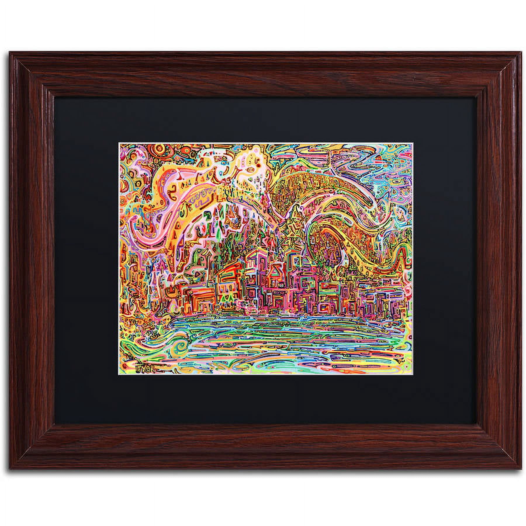 Trademark Fine Art "Sunrise In Osoyoos" Canvas Art by Josh Byer, Black Matte, Wood Frame