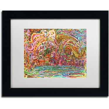 Trademark Fine Art "Sunrise In Osoyoos" Canvas Art by Josh Byer, White Matte, Black Frame