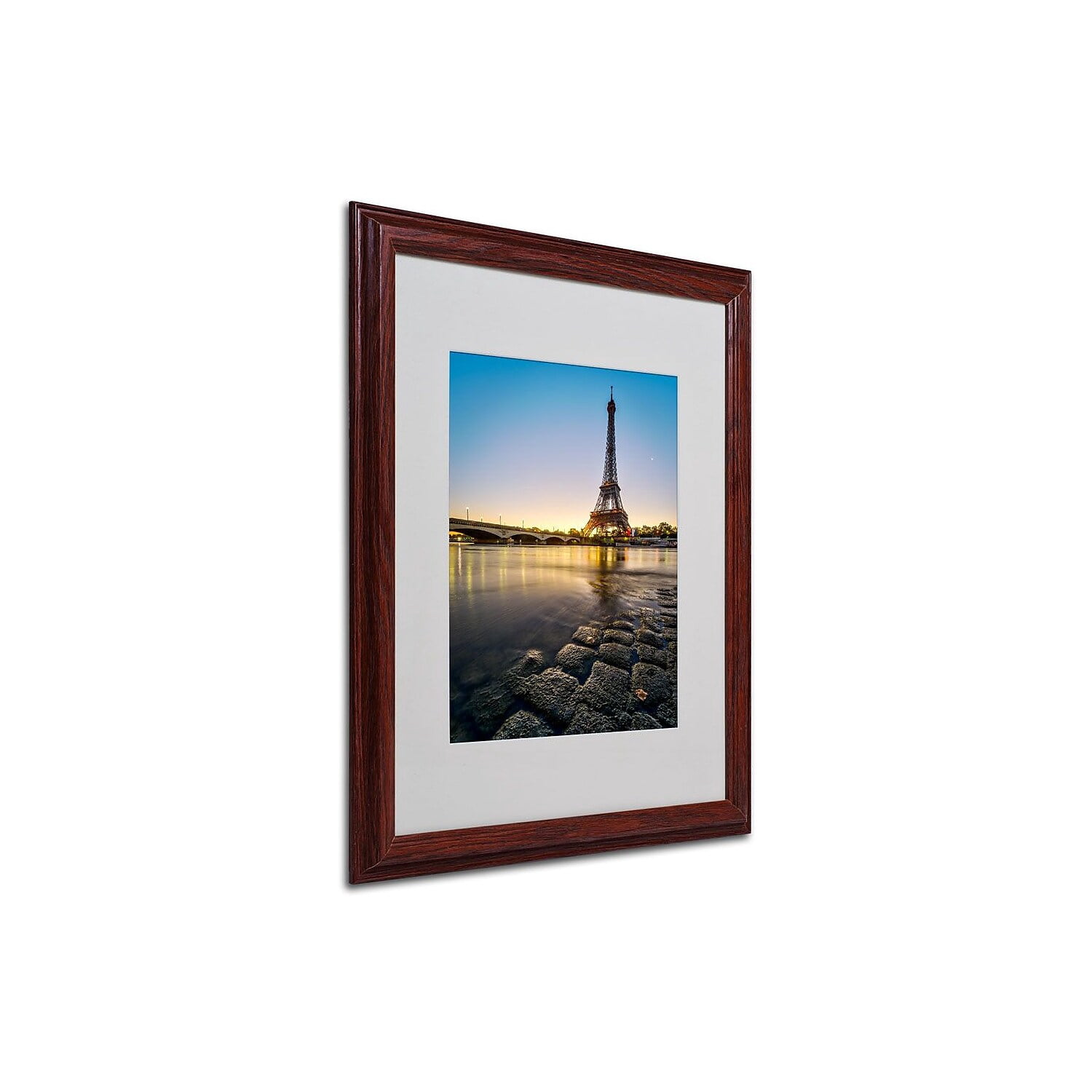 Trademark Fine Art "Sunrise In Paris" Framed Canvas Art by Mathieu Rivrin