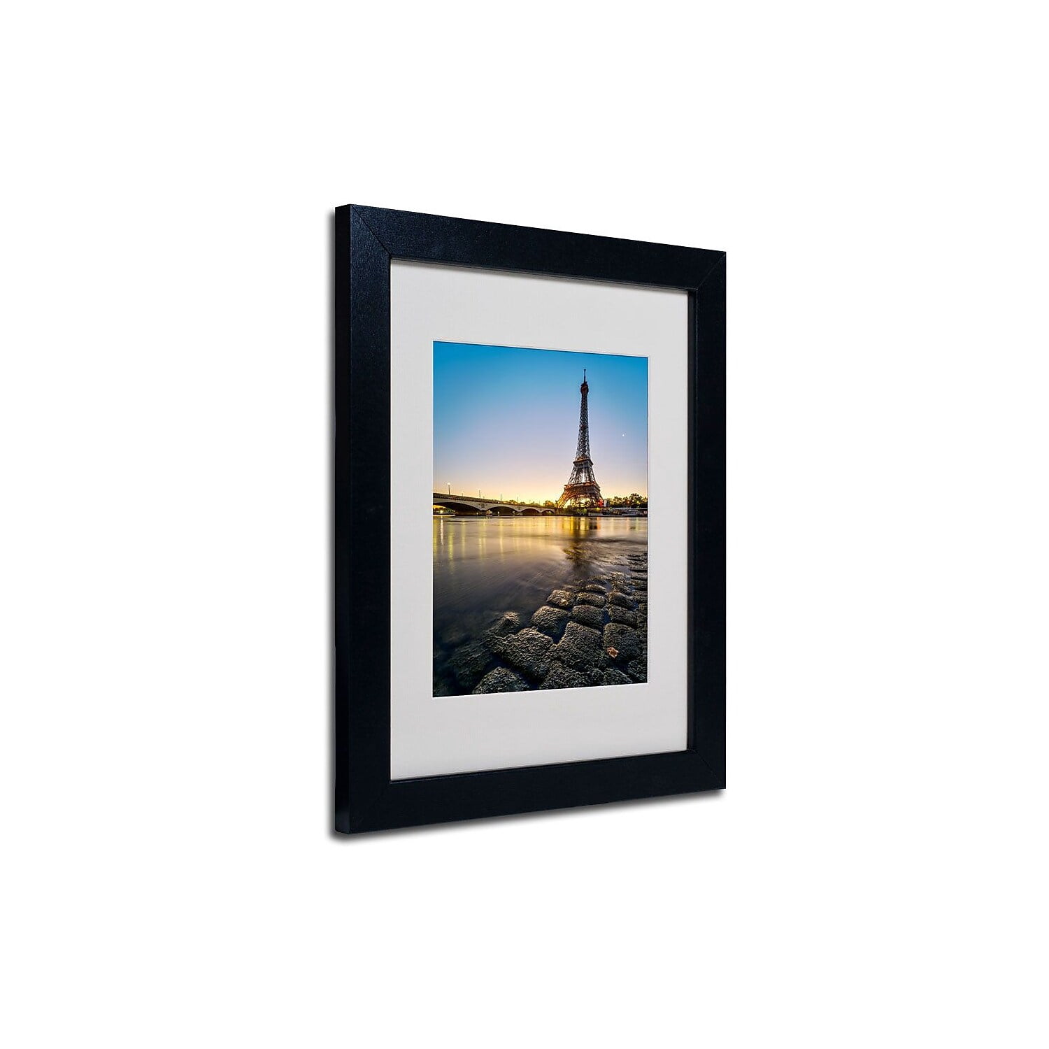 Trademark Fine Art "Sunrise In Paris" Framed Canvas Art by Mathieu Rivrin