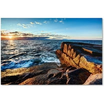 Trademark Fine Art "Sunrise Over the Atlantic in Maine" Canvas Art by David Ayash