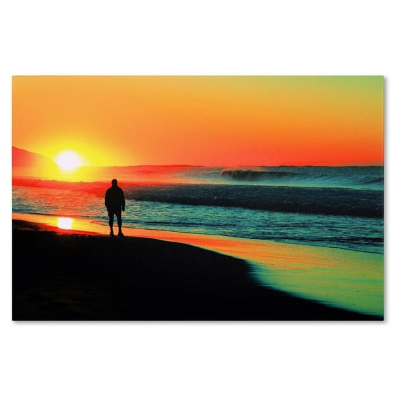 Trademark Fine Art "Sunrise Walking" Canvas Art by Beata Czyzowska Young